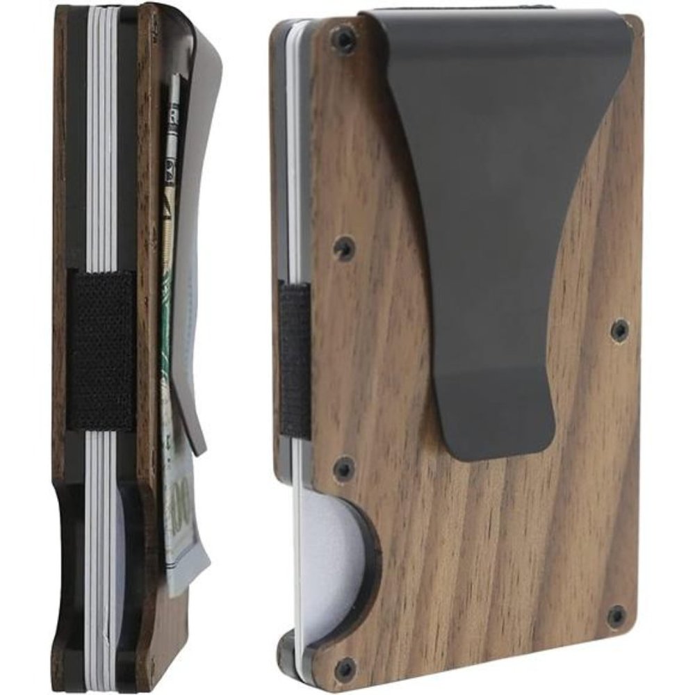 Minimalist Slim Wallet for Men – RFID Blocking – Metal Wallet With Money Clip